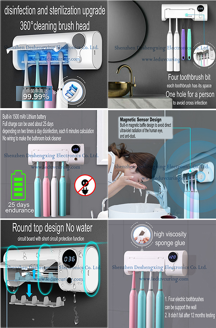 Intelligent Deep UV Toothbrush Sanitizer