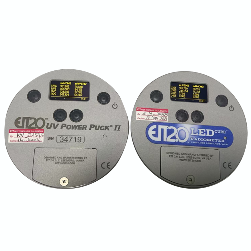 Сравнительные результаты испытаний EIT Power Puck II и LED Cure 4 в США